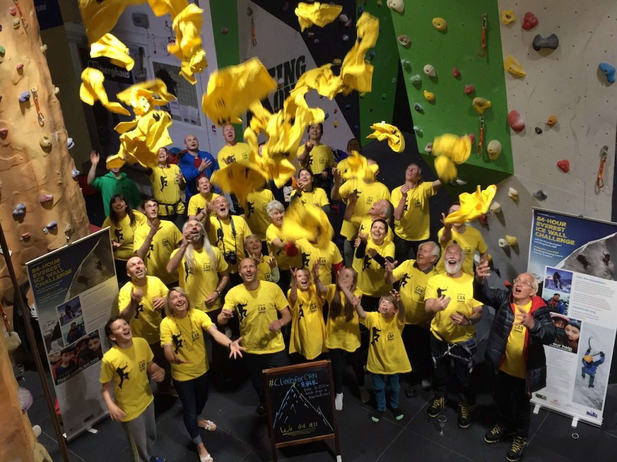Climb For CAN participants celebrate success